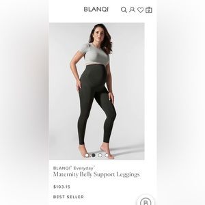 NWT Blanqi Everyday Forest Green maternity leggings.